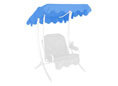 Tetto per dondolo 100 x 145 cm Swingtex blu chiaro