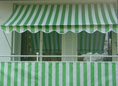 Telo balcone 90 cm verde-bianco