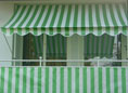Telo balcone 75 cm verde-bianco