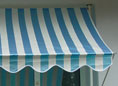 Telo della tenda da sole blu-bianco