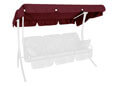 Tetto per dondolo 210 x 145 cm Swingtex bordò