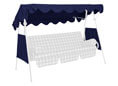 Tetto per dondolo 200 x 120 cm Swingtex blu