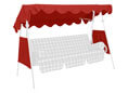 Tetto per dondolo 200 x 120 cm Swingtex corallo