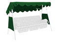 Tetto per dondolo 200 x 120 cm PE verde