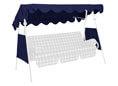 Tetto per dondolo 200 x 120 cm PE blu
