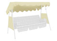 Tetto per dondolo 200 x 120 cm PE beige