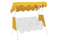 Tetto per dondolo 150 x 120 cm Swingtex giallo