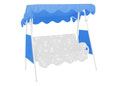 Tetto per dondolo 150 x 120 cm Swingtex blu chiaro