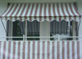 Telo balcone 75 cm marrone-bianco