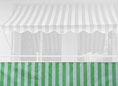 Telo balcone 90 cm verde-bianco