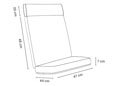 Cuscino sedia con schienale alto Smart granito