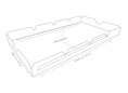 Tetto per dondolo 210 x 145 cm Swingtex terra