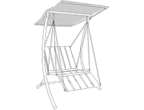 Instruzioni di montaggio di Dondolo 1 posto con catene, sedile plastica e tetto diritto